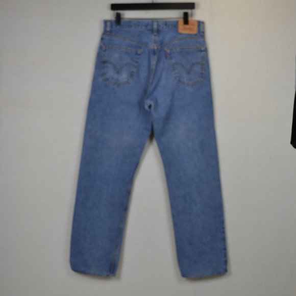 Levi's 505 high rise regular fit denim jeans pants 34x32 straight leg - Picture 2 of 7